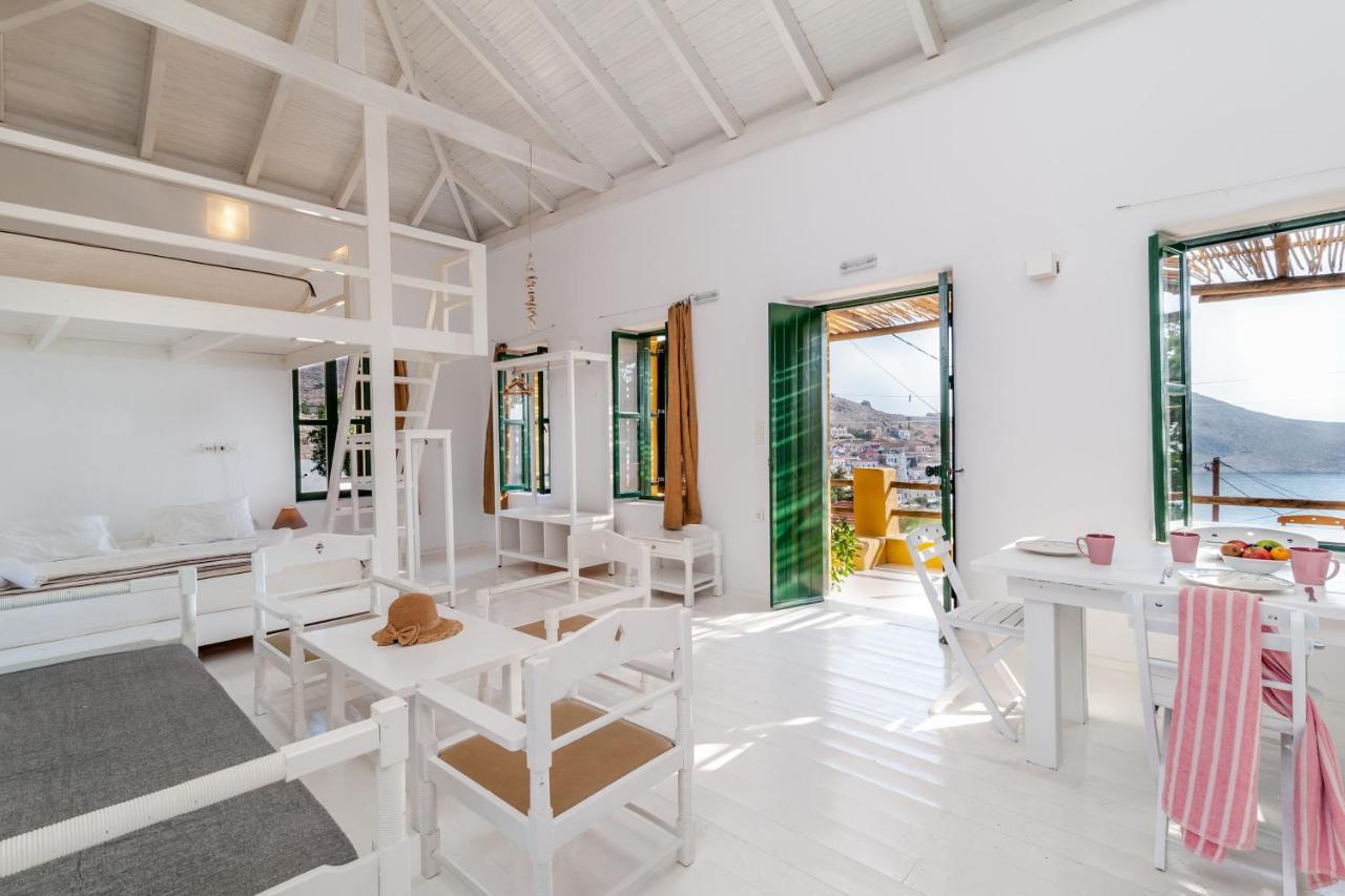 Atlantis Houses Chalki Town Exterior photo