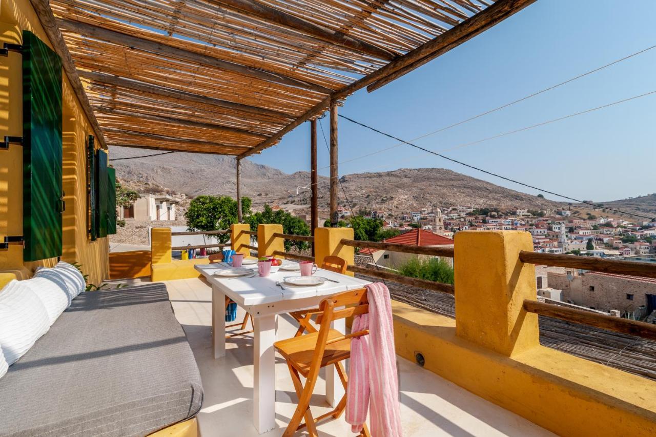 Atlantis Houses Chalki Town Exterior photo