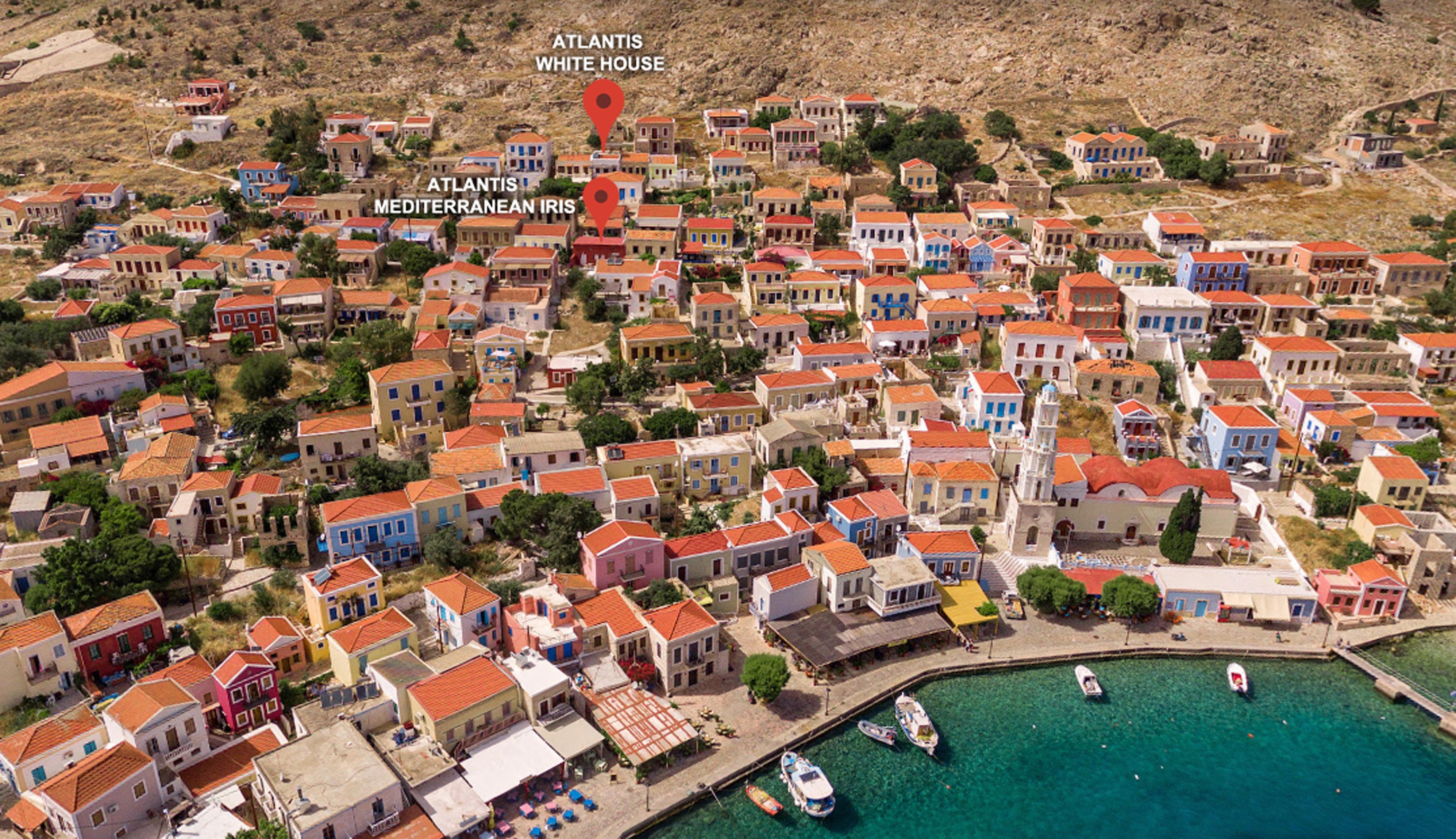 Atlantis Houses Chalki Town Exterior photo