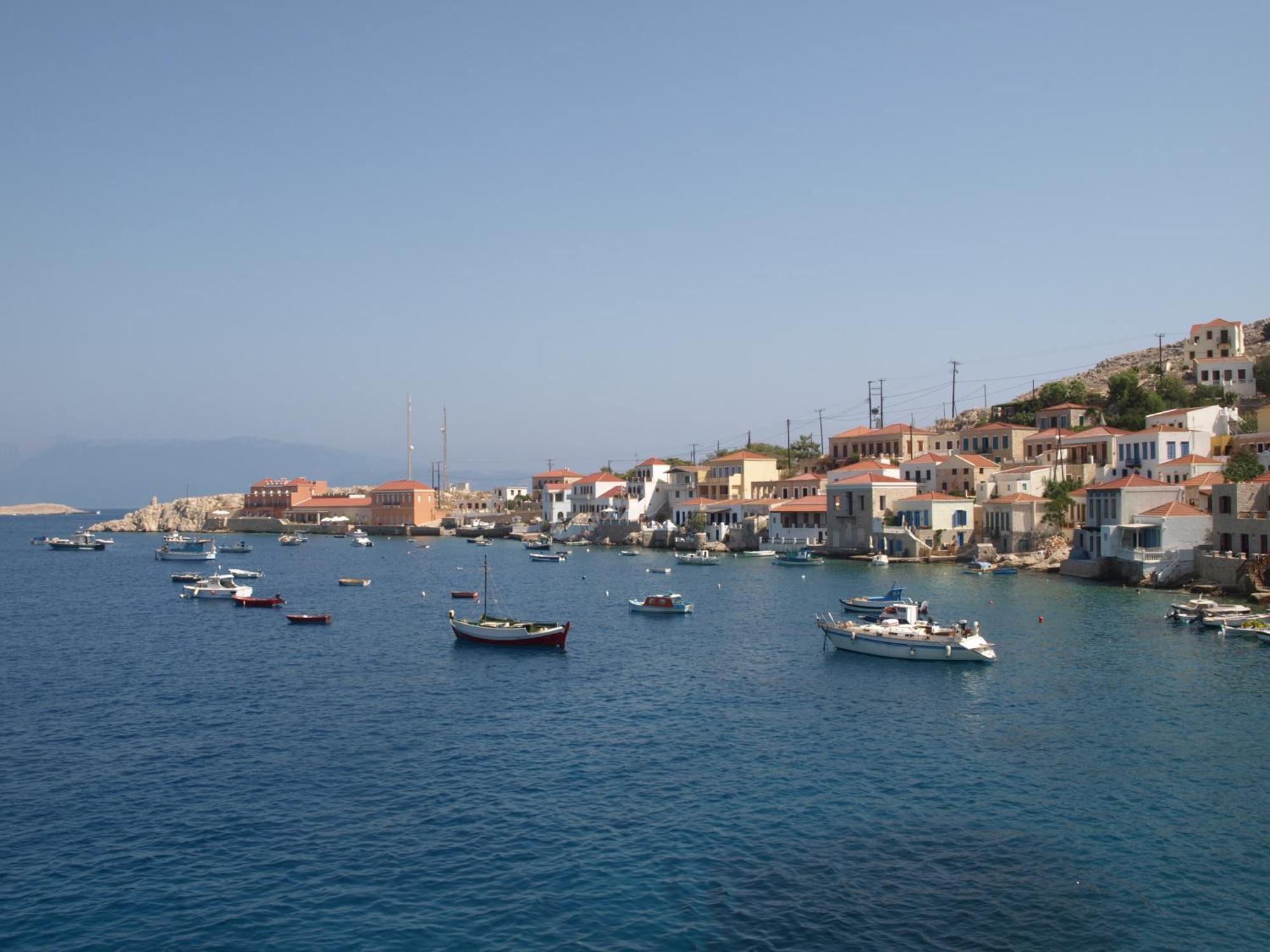 Atlantis Houses Chalki Town Exterior photo